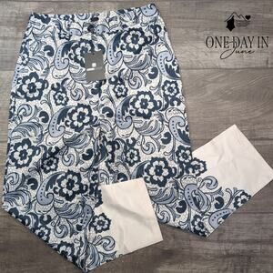 Stylewe Satin Paisley Crop Pants Size 10